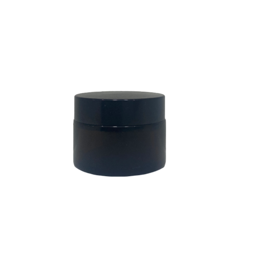 Pote 30 ml ambar vidrio tapa negra